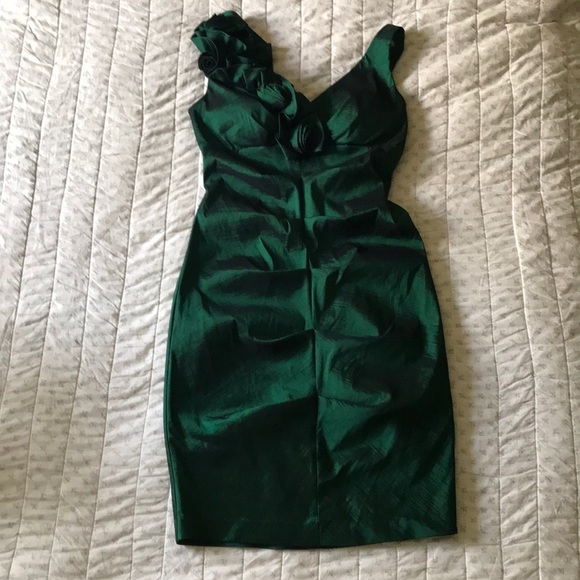 forest green occasion dress